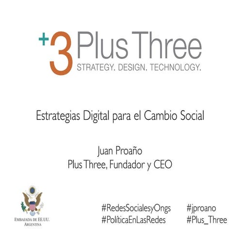 #RedesSocialesyOngs - por @jproano de @Plus_Three