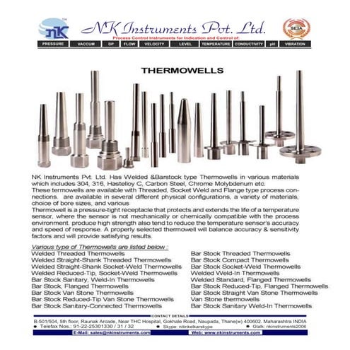 Bar Stock Threaded End Thermowell