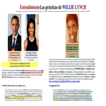 BARACK OBAMA- UNDERSTANDING WILLIE LYNCH (Spanish)