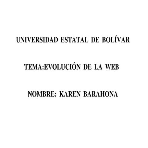 Evolución de la Web