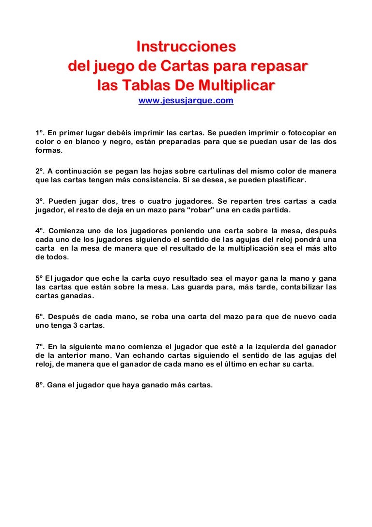 baraja de uno para imprimir