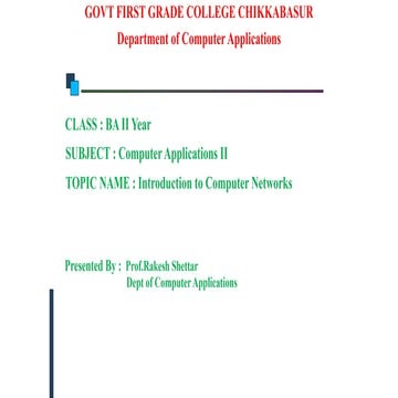 GFGC CHIKKABASUR (INTRODUCTION TO COMPUTER APPLICATIONS)