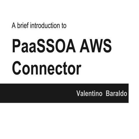 PaaSSOA AWS Introduction