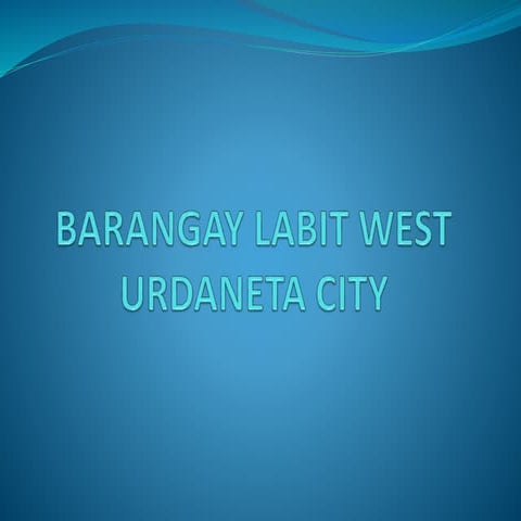 Barangay labit west urdaneta city