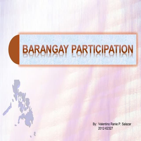 Barangay participation