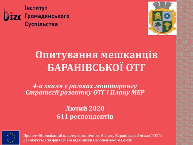 Опитування мешканців Баранівської ОТГ. 4-а хвиля.