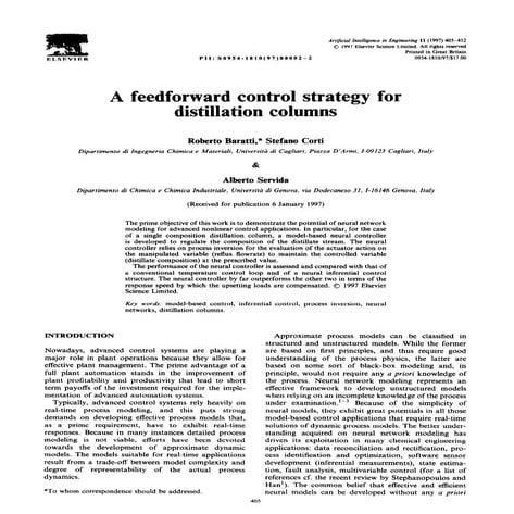 4 modeling and control of distillation column in a petroleum process | PDF