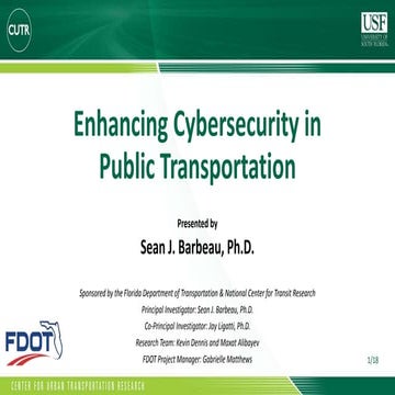 Enhancing Cybersecurity in Public Transportation