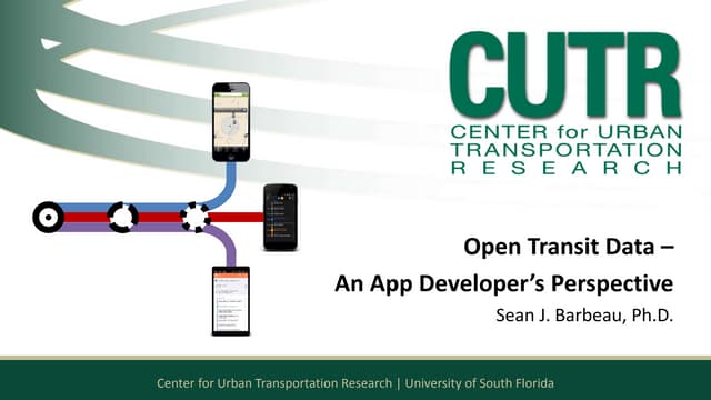 ITS World Congress 2014 - Open Data in Public Transport: Challenges and Oppor...