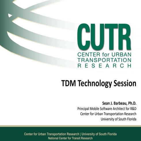 2016 Commuter Choice Summit - TDM Technology Session