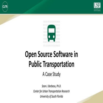 Open Source Software in Public Transportation: A Case Study
