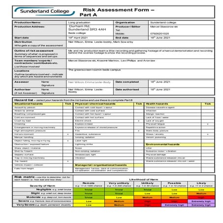 Barbering risk assessment | DOCX