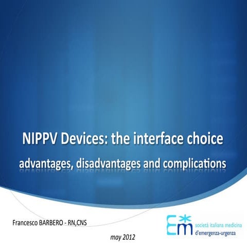 Noninvasive ventilation devices management