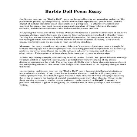 Barbie Doll Poem Essay.pdf