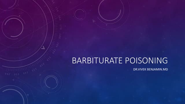 Barbiturate poisoning