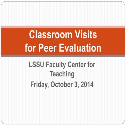 Faculty Peer Review Process