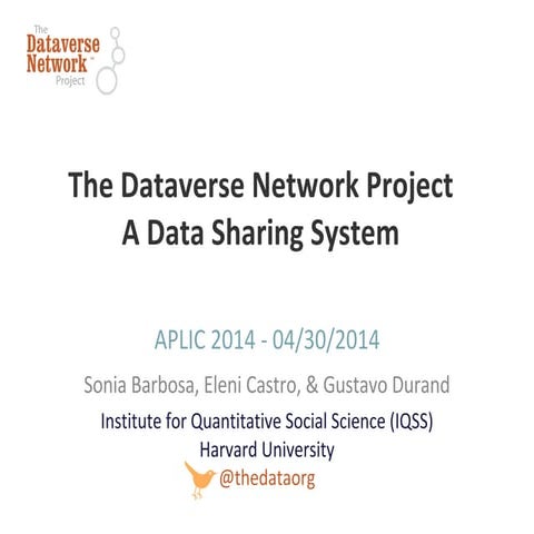 APLIC 2014 - Dataverse Project