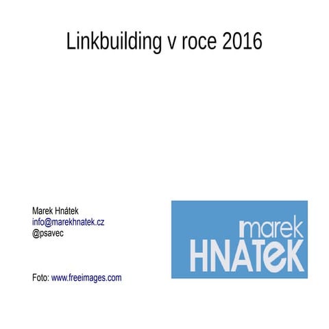 Linkbuilding v roce 2016 