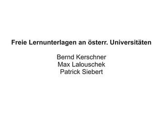 Barcamp nov2010 kurz