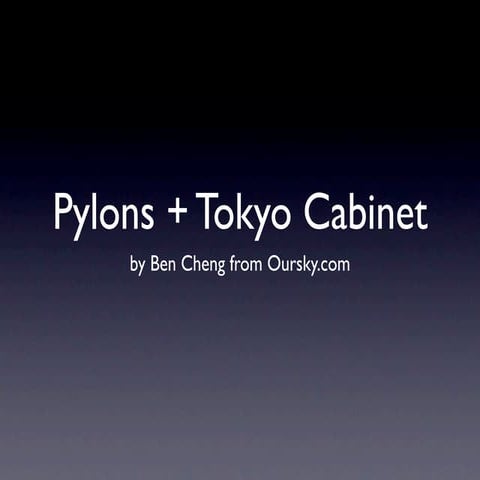 Pylons + Tokyo Cabinet