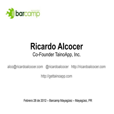 Barcamp Mayaguez 2012