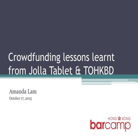 Crowdfunding lessons learnt from Jolla Tablet & TOHKBD