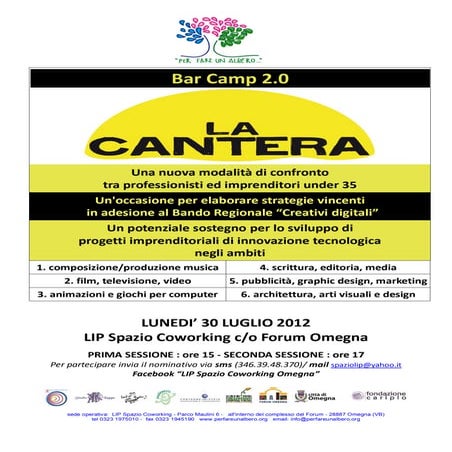 Bar camp 30 luglio