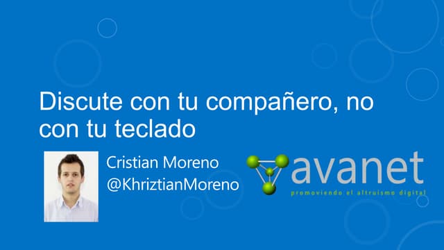 Pair Programming - Discute con tu compañero, no con tu teclado