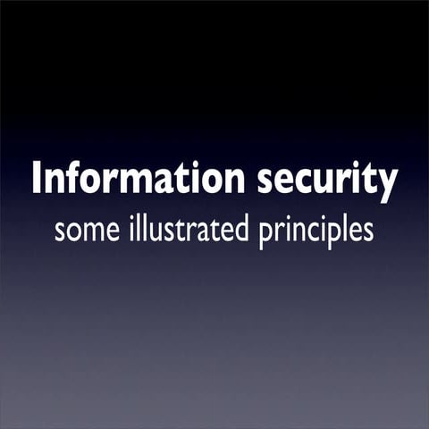 Information Security, some illustrated principles