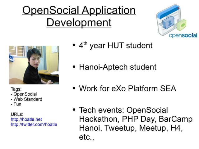 Barcamphanoi Opensocial Application Development