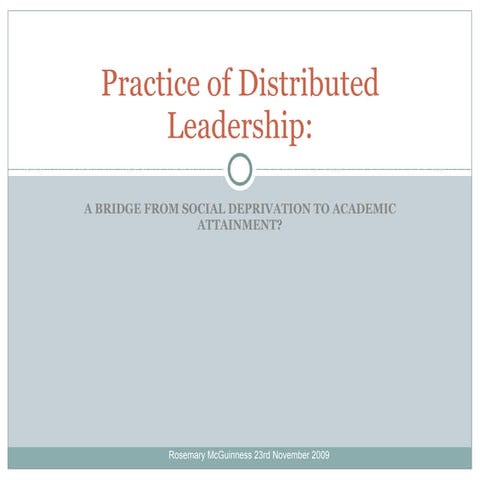 Distributed Leadership