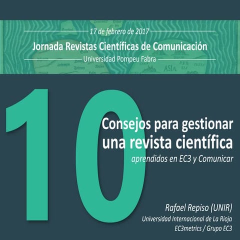 Diez consejos para gestionar una revista científica