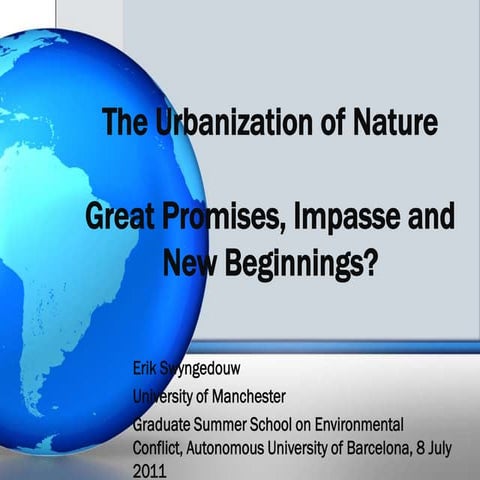 Urban Political Ecology