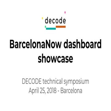 BarcelonaNow dashboard showcase