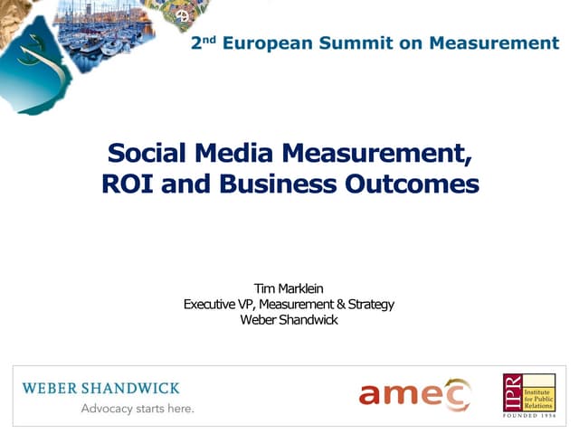 Social Media Measurement, ROI and B...