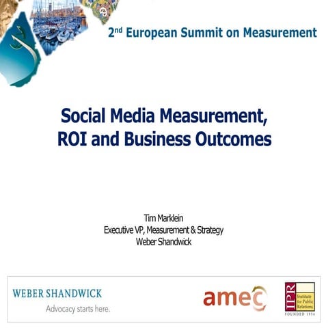 Social Media Measurement, ROI and Business Outcomes