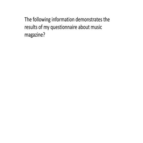 Bar charts for questtionnaire