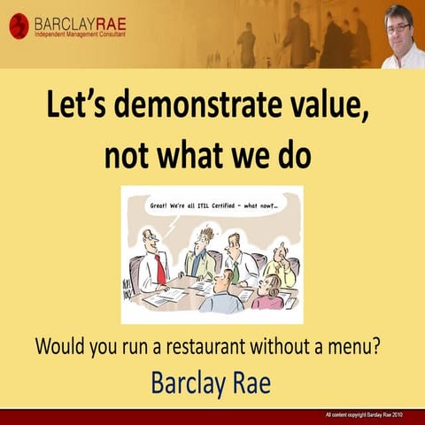 Barclay rae itsmf itsm12 presentation nov 2012
