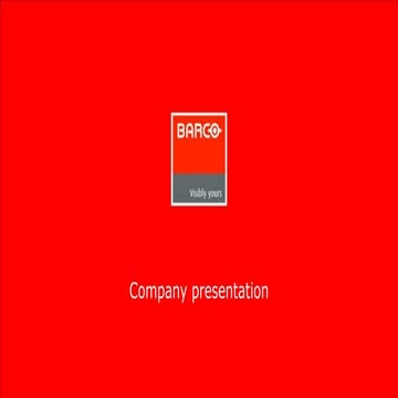 Barco company presentation