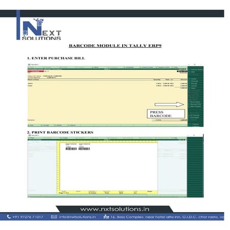 BARCODE MODULTE IN TALLY