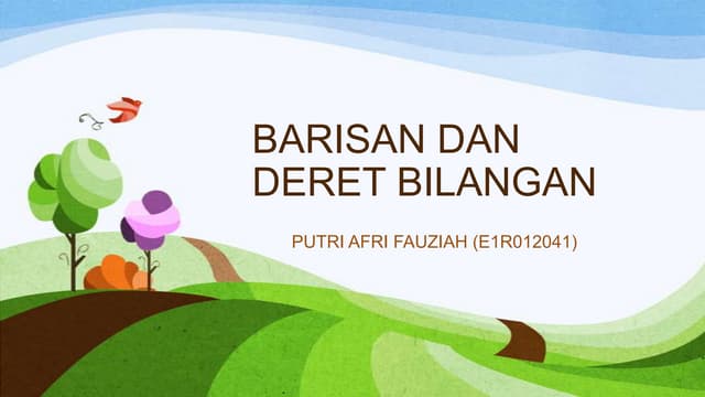 Barisan dan Deret Bilangan ppt