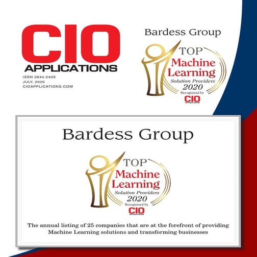 CIO Applications Magazine Names Bardess One of the Top 25 ML Solution Providers