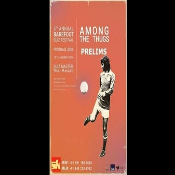 Barefoot Football Quiz 2016 - Prelims