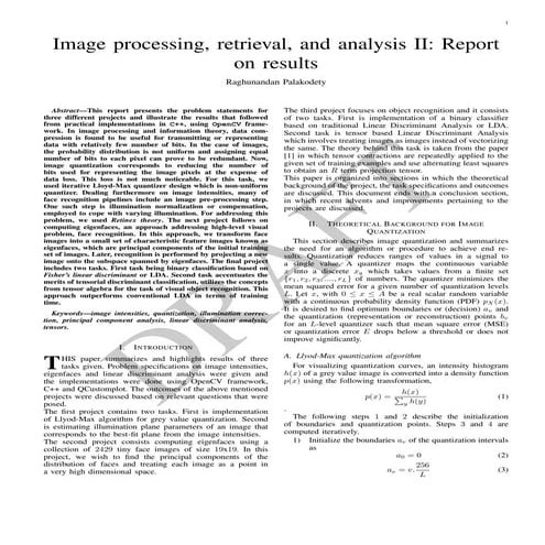 On image intensities, eigenfaces and LDA