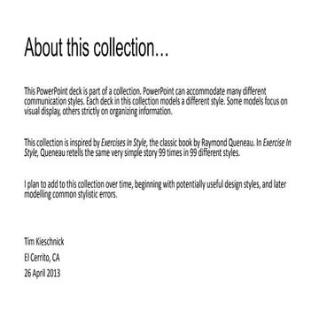 Bare outline - Exercises in PowerPoint Style #1