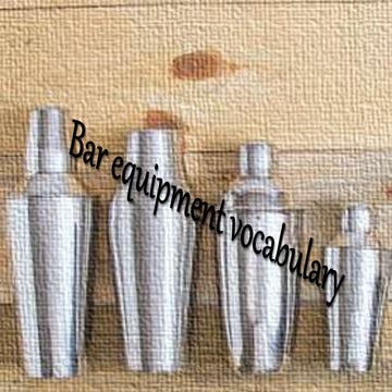 Bar equipment vocabulary | PPTX