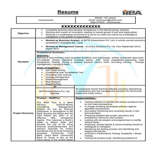 BA resume 1.03_yrs | PDF