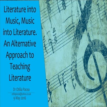 Teaching literature and music for non-native English undergraduates