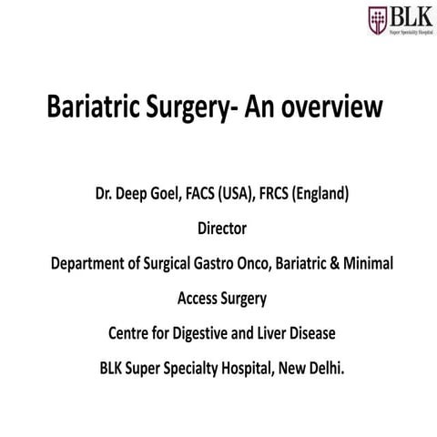 Bariatric surgery   an overview