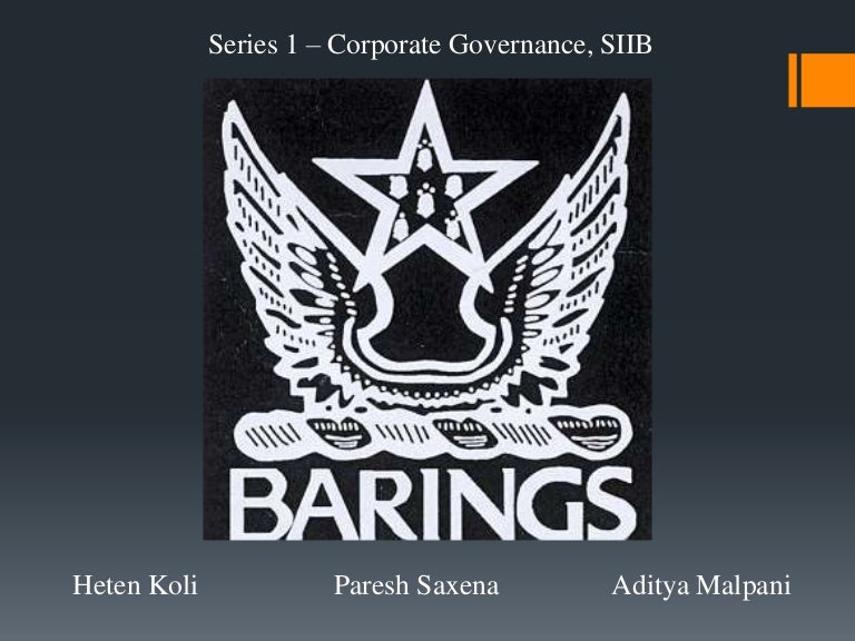 Barings bank a failure in risk management